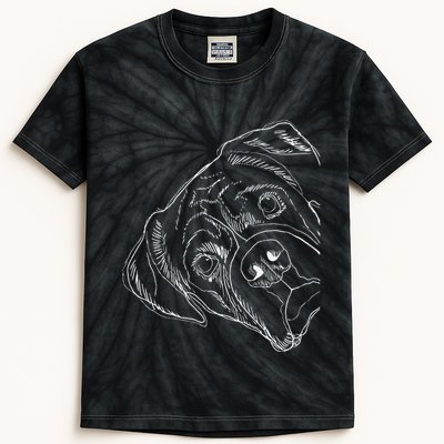 Funny Boxer Dog Kids Tie-Dye T-Shirt