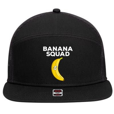 Funny Banana Design For Men Women Kids Banana Fruit Lovers 7 Panel Mesh Trucker Snapback Hat