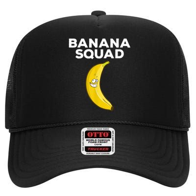 Funny Banana Design For Men Women Kids Banana Fruit Lovers High Crown Mesh Back Trucker Hat