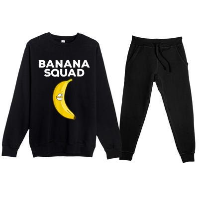 Funny Banana Design For Men Women Kids Banana Fruit Lovers Premium Crewneck Sweatsuit Set