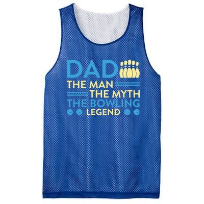 Funny Bowler Dad The Myth The Bowling Legend Cool Gift Mesh Reversible Basketball Jersey Tank