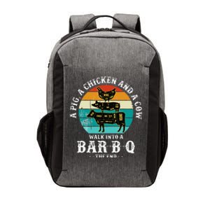 Funny BBQ DAD A Pig A Chicken And A Cow Walk into a BarBQ Vector Backpack