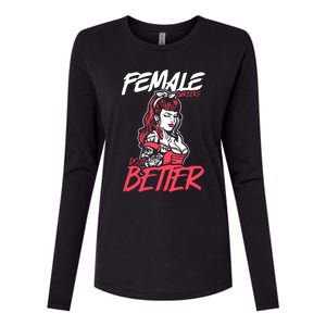 Female Barbers Do It Better Hairdresser Girl Womens Cotton Relaxed Long Sleeve T-Shirt