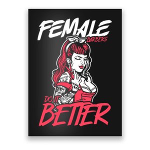 Female Barbers Do It Better Hairdresser Girl Poster