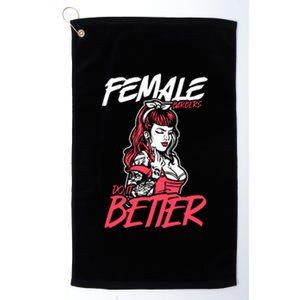 Female Barbers Do It Better Hairdresser Girl Platinum Collection Golf Towel