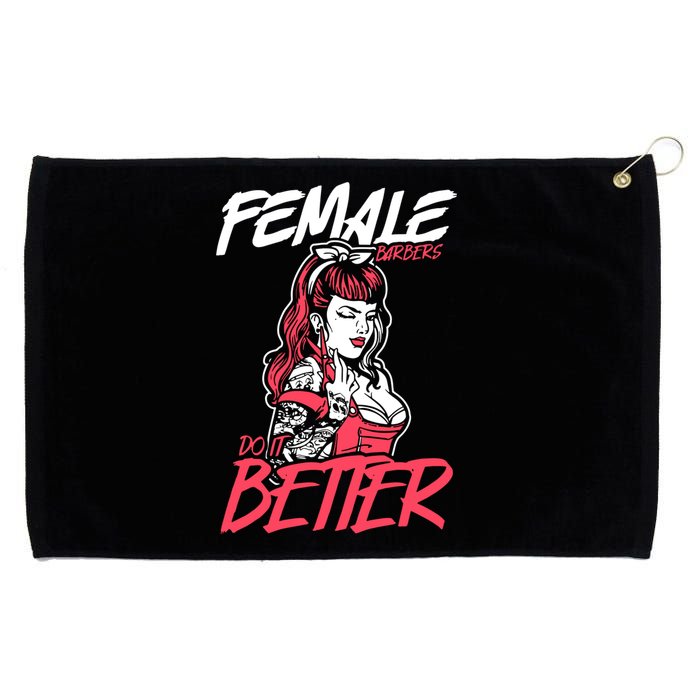 Female Barbers Do It Better Hairdresser Girl Grommeted Golf Towel