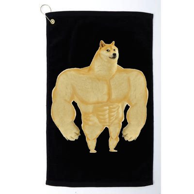 Funny Buff Doge Chiba Dog Gym Meme Funny Swole Doge Meme Golf Towel