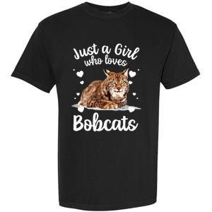 Funny Bobcat Design For Women Girls Pet Cat Bobcat Animal Garment-Dyed Heavyweight T-Shirt