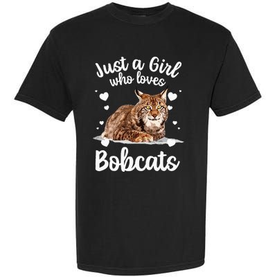 Funny Bobcat Design For Women Girls Pet Cat Bobcat Animal Garment-Dyed Heavyweight T-Shirt