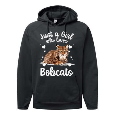 Funny Bobcat Design For Women Girls Pet Cat Bobcat Animal Performance Fleece Hoodie