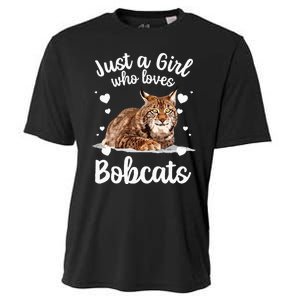 Funny Bobcat Design For Women Girls Pet Cat Bobcat Animal Cooling Performance Crew T-Shirt