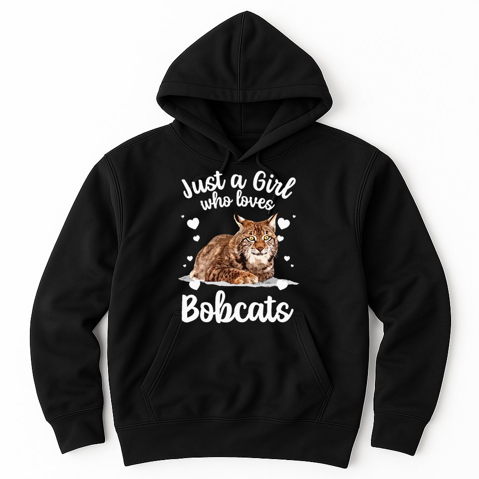 Funny Bobcat Design For Women Girls Pet Cat Bobcat Animal Hoodie