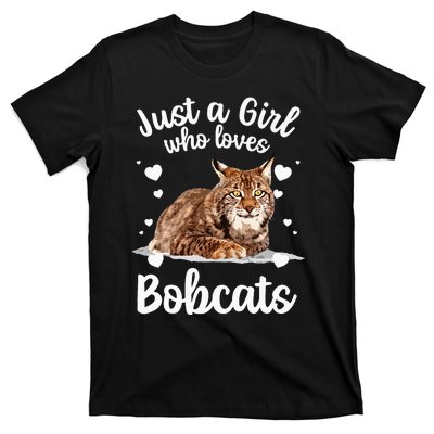 Funny Bobcat Design For Women Girls Pet Cat Bobcat Animal T-Shirt