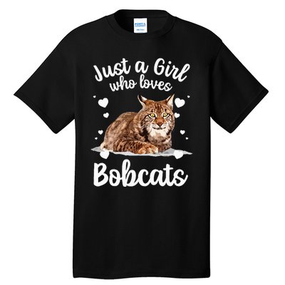 Funny Bobcat Design For Women Girls Pet Cat Bobcat Animal Tall T-Shirt