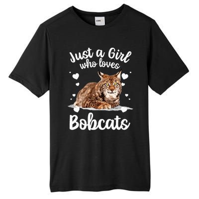 Funny Bobcat Design For Women Girls Pet Cat Bobcat Animal Tall Fusion ChromaSoft Performance T-Shirt