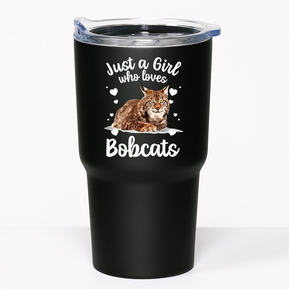 Funny Bobcat Design For Women Girls Pet Cat Bobcat Animal Tumbler