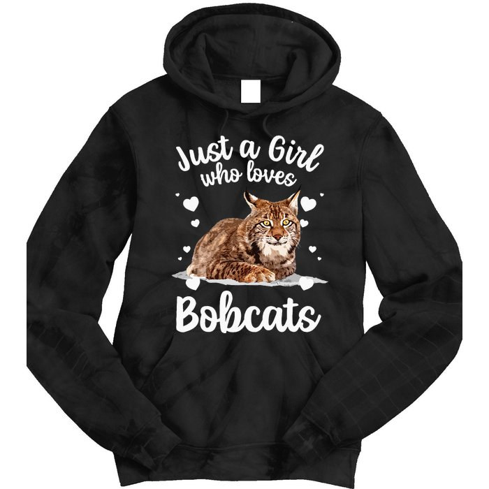 Funny Bobcat Design For Women Girls Pet Cat Bobcat Animal Tie Dye Hoodie