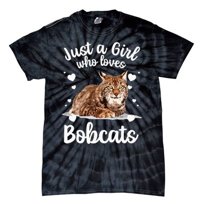 Funny Bobcat Design For Women Girls Pet Cat Bobcat Animal Tie-Dye T-Shirt