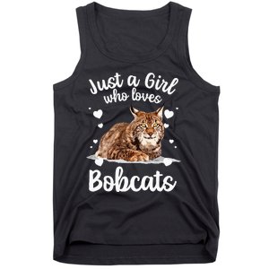 Funny Bobcat Design For Women Girls Pet Cat Bobcat Animal Tank Top