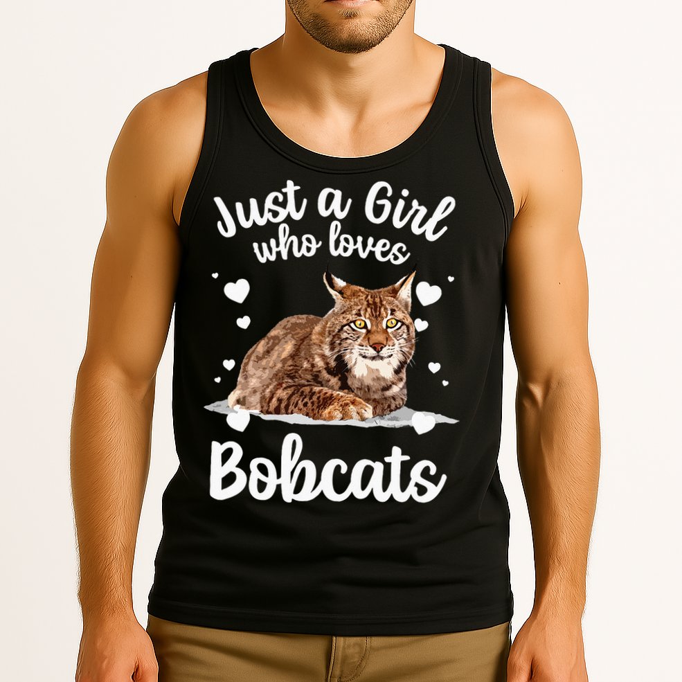 Funny Bobcat Design For Women Girls Pet Cat Bobcat Animal Tank Top