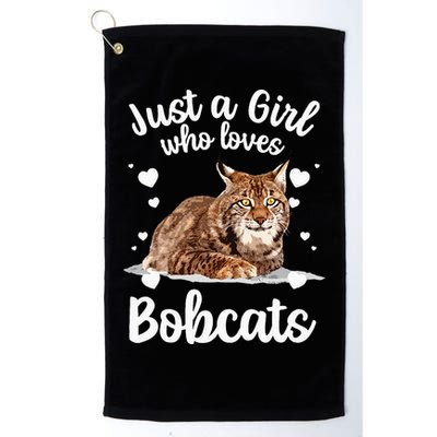 Funny Bobcat Design For Women Girls Pet Cat Bobcat Animal Golf Towel