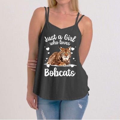 Funny Bobcat Design For Women Girls Pet Cat Bobcat Animal Women's Strappy Tank