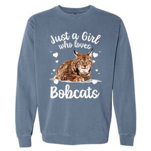 Funny Bobcat Design For Women Girls Pet Cat Bobcat Animal Garment-Dyed Sweatshirt