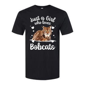 Funny Bobcat Design For Women Girls Pet Cat Bobcat Animal Softstyle CVC T-Shirt