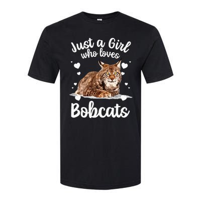 Funny Bobcat Design For Women Girls Pet Cat Bobcat Animal Softstyle® CVC T-Shirt