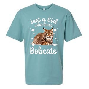 Funny Bobcat Design For Women Girls Pet Cat Bobcat Animal Sueded Cloud Jersey T-Shirt