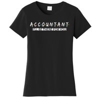 Funny Bookkeeper Design For CPA And Accountant Women's T-Shirt