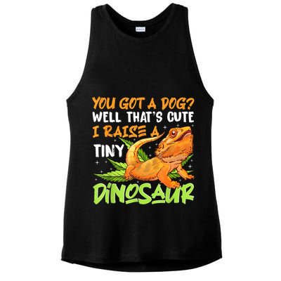 Funny Bearded Dragon Pet Reptile Lizard Lover Ladies PosiCharge Tri-Blend Wicking Tank