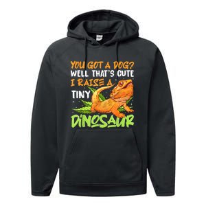 Funny Bearded Dragon Pet Reptile Lizard Lover Performance Fleece Hoodie