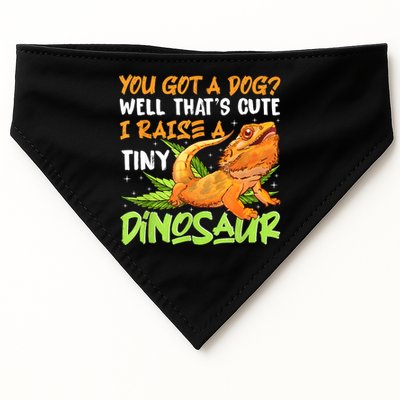 Funny Bearded Dragon Pet Reptile Lizard Lover USA-Made Doggie Bandana