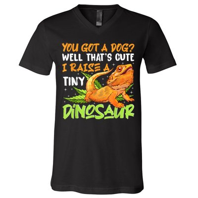 Funny Bearded Dragon Pet Reptile Lizard Lover V-Neck T-Shirt