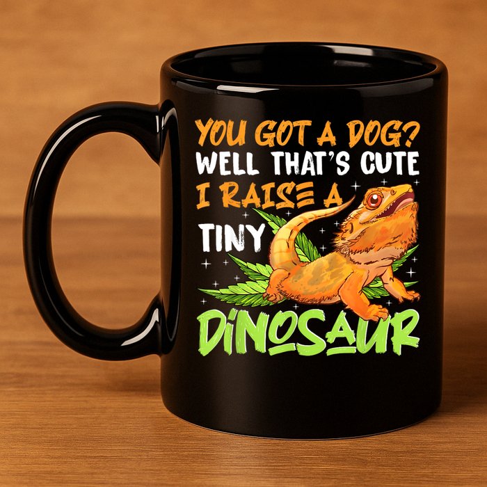 Funny Bearded Dragon Pet Reptile Lizard Lover 11oz C Handle Ceramic Mug