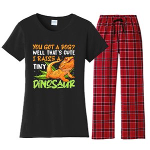 Funny Bearded Dragon Pet Reptile Lizard Lover Women's Flannel Pajama Set