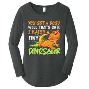 Funny Bearded Dragon Pet Reptile Lizard Lover Women's Perfect Tri Tunic Long Sleeve Shirt