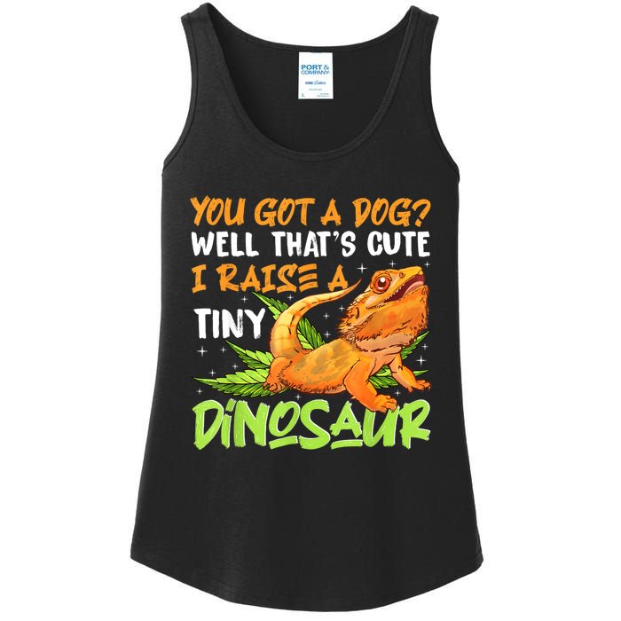 Funny Bearded Dragon Pet Reptile Lizard Lover Ladies Essential Tank