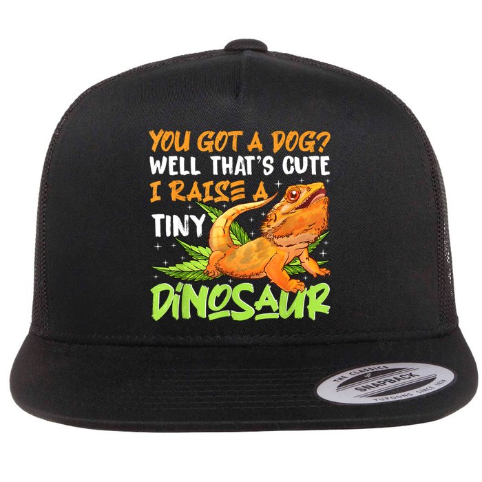 Funny Bearded Dragon Pet Reptile Lizard Lover Flat Bill Trucker Hat