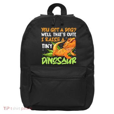 Funny Bearded Dragon Pet Reptile Lizard Lover 16 in Basic Backpack