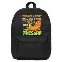 Funny Bearded Dragon Pet Reptile Lizard Lover 16 in Basic Backpack