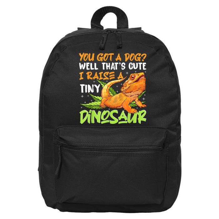 Funny Bearded Dragon Pet Reptile Lizard Lover 16 in Basic Backpack