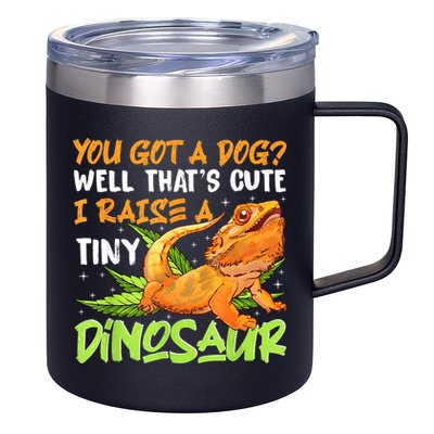 Funny Bearded Dragon Pet Reptile Lizard Lover 12oz Stainless Steel Coffee Mug