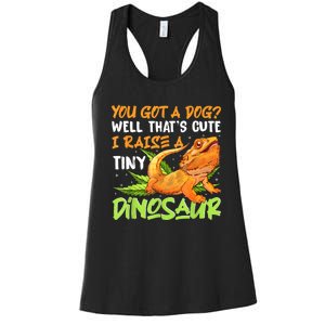 Funny Bearded Dragon Pet Reptile Lizard Lover Women's Racerback Tank