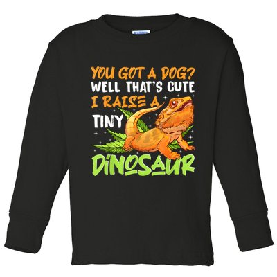 Funny Bearded Dragon Pet Reptile Lizard Lover Toddler Long Sleeve Shirt