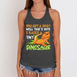 Funny Bearded Dragon Pet Reptile Lizard Lover Women's Knotted Racerback Tank