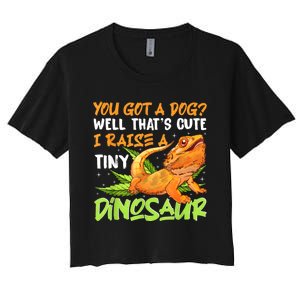 Funny Bearded Dragon Pet Reptile Lizard Lover Women's Crop Top Tee