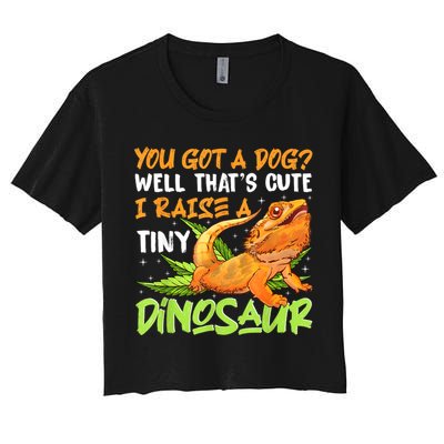 Funny Bearded Dragon Pet Reptile Lizard Lover Women's Crop Top Tee