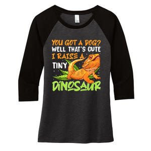 Funny Bearded Dragon Pet Reptile Lizard Lover Women's Tri-Blend 3/4-Sleeve Raglan Shirt